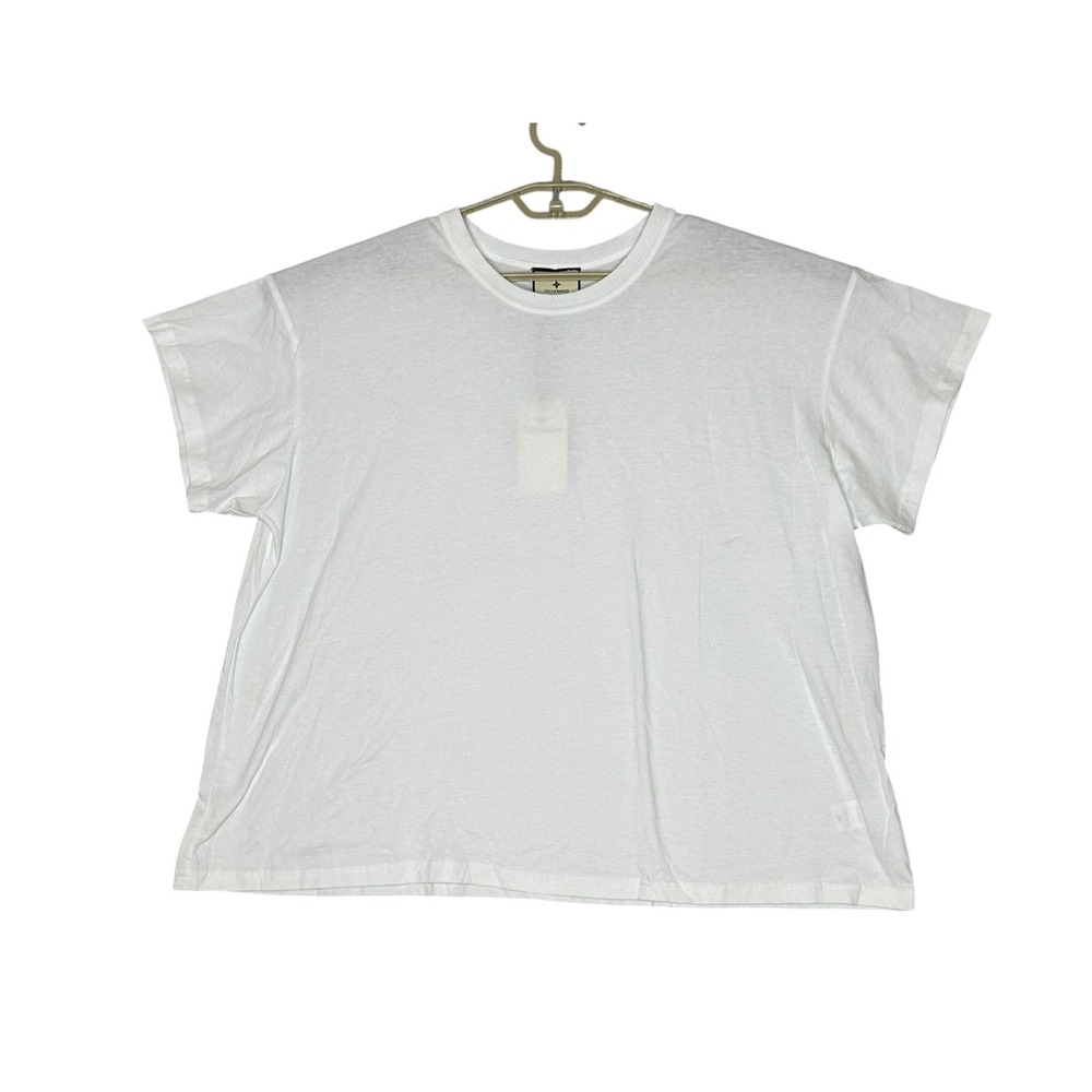 NWT Tuckernuck Womens Cotton Boxy Crewneck T-Shirt XXL Minimalist Capsule White